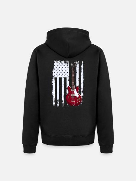Guitar USA - Unisex Premium Organic Zip Hoodie - black
