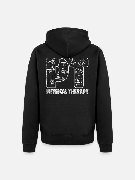 Physio practice physiotherapy - Unisex Premium Organic Zip Hoodie - black