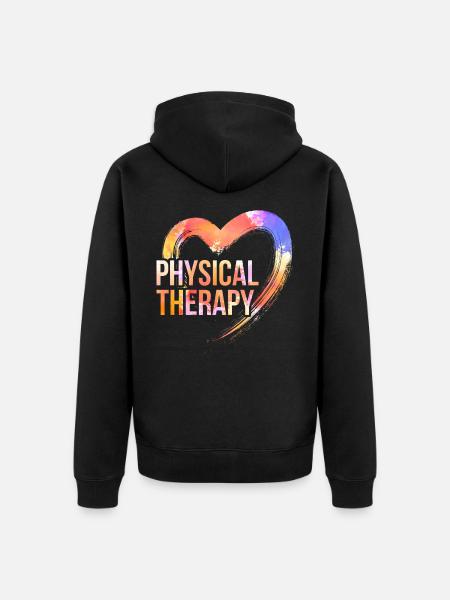 Passion for physiotherapy - Unisex Premium Organic Zip Hoodie - black