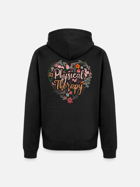 Physiotherapy heart physiotherapy - Unisex Premium Organic Zip Hoodie - black