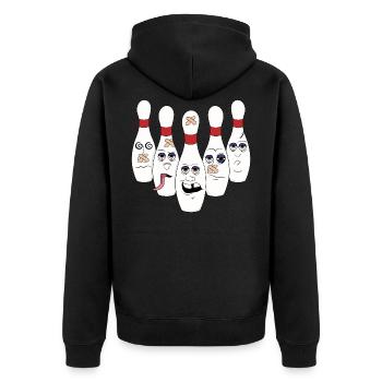 bowling - Veste à capuche bio Premium Unisexe - noir - Dos - Nico (187cm)