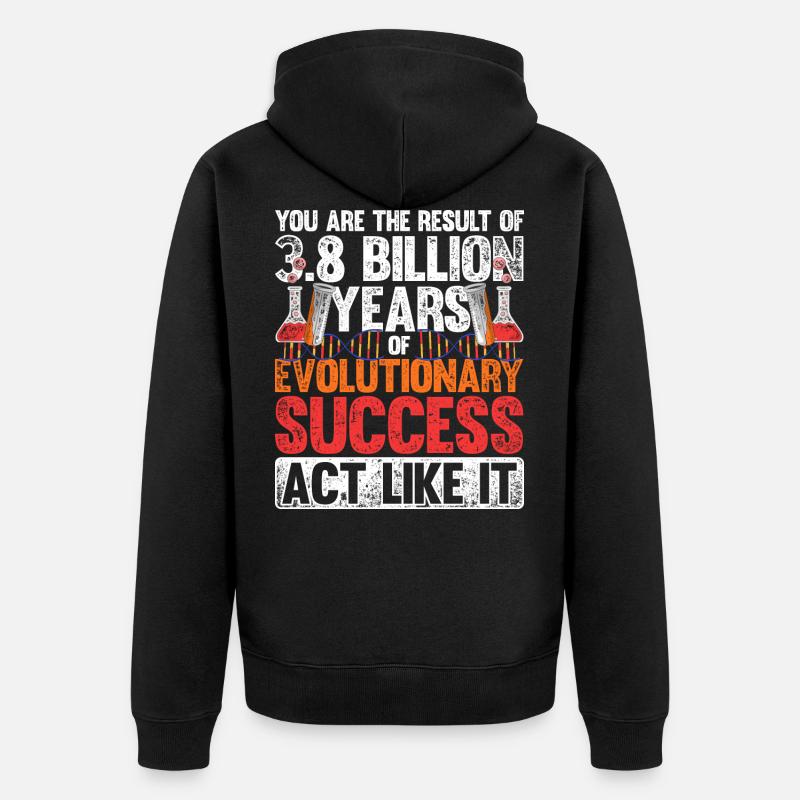 Évolution de la biologie - Veste à capuche bio Premium Unisexe - noir