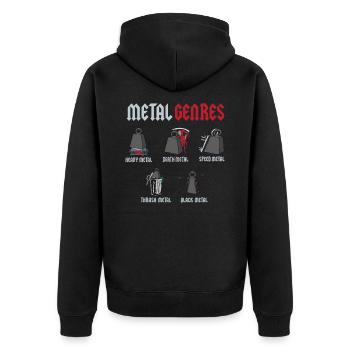 Metal Genres Rockmusik Rock Hardrock - Veste à capuche bio Premium Unisexe - noir - Dos - Nico (187cm)