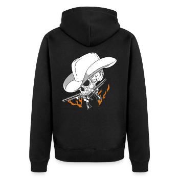 cow-boy - Veste à capuche bio Premium Unisexe - noir - Dos - Nico (187cm)