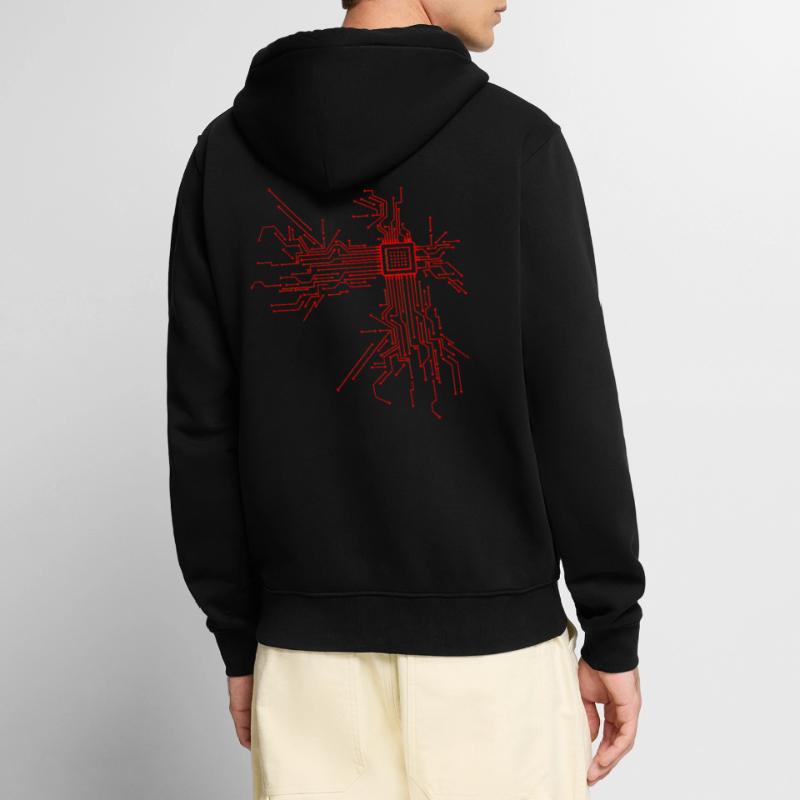 Cpu computer nerd informaticien programmeur Veste à capuche bio Premium Unisexe