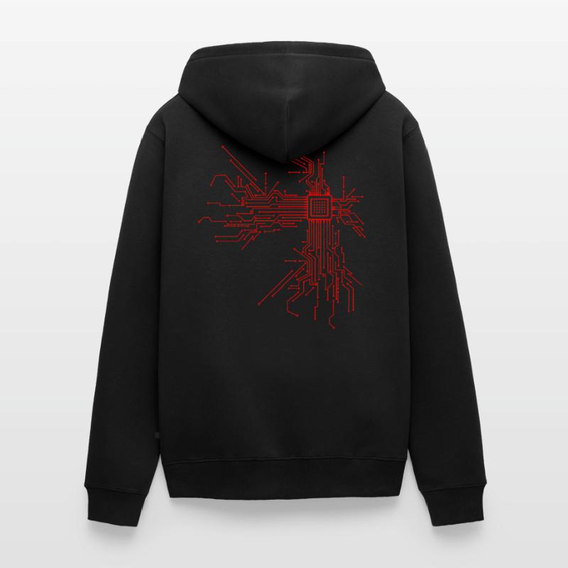 Cpu computer nerd informaticien programmeur Veste à capuche bio Premium Unisexe