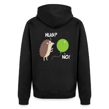 Hérisson Ballon Mignon Automne - Veste à capuche bio Premium Unisexe - noir - Dos - Nico (187cm)