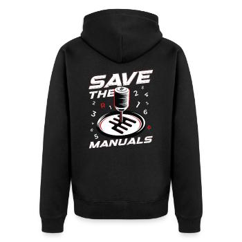 Save The Manuals Auto Tuning Tuner - Veste à capuche bio Premium Unisexe - noir - Dos - Nico (187cm)