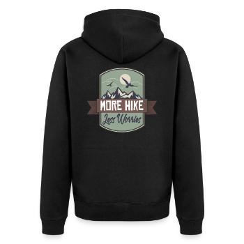 Randonnées montagnes Nature alpinisme Alpinisme forêt - Veste à capuche bio Premium Unisexe - noir - Dos - Nico (187cm)