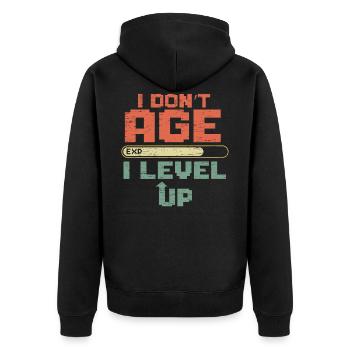 Je ne vais pas Vieillir Je Niveau Up Gamer - Veste à capuche bio Premium Unisexe - noir - Dos - Nico (187cm)