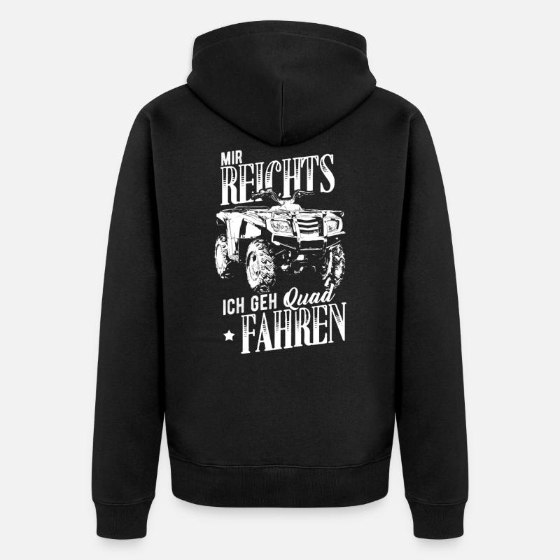 Quad - Unisex Premium Bio Zip Hoodie - Schwarz
