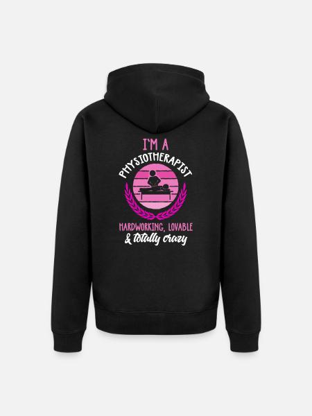Physiotherapist Physiotherapy Physio Massage - Unisex Premium Organic Zip Hoodie - black