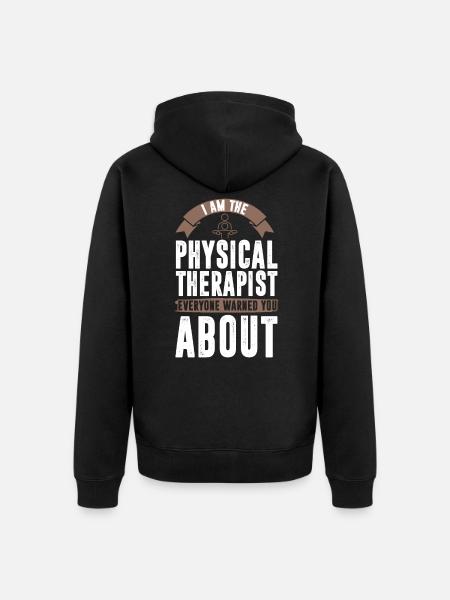 Physiotherapist Physiotherapy Physio Massage - Unisex Premium Organic Zip Hoodie - black