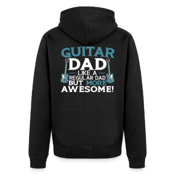 Guitar Dad Guitarist Papa musicien fête des pères - Veste à capuche bio Premium Unisexe - noir - Dos - Nico (187cm)
