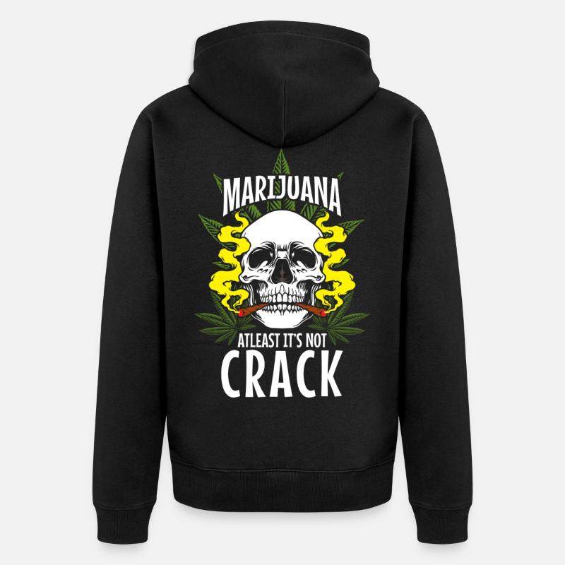 Cannabis Ganja Haschisch - Veste à capuche bio Premium Unisexe - noir