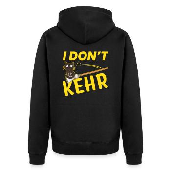 I Dont Kehr Denglisch Denglish - Unisex Premium Bio Zip Hoodie - Schwarz - Hinten - Nico (187cm)