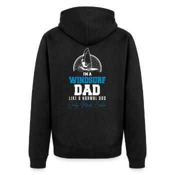 Planche à voile Windsurfer Surf surf sur surf - Veste à capuche bio Premium Unisexe - noir - Dos - Nico (187cm)
