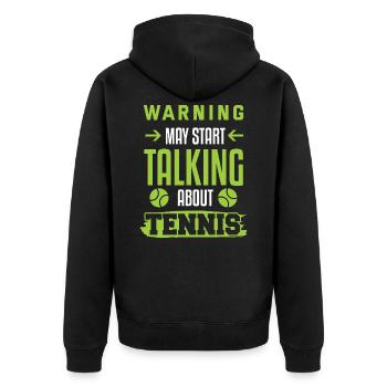 Tennis tennis tennis court de tennis - Veste à capuche bio Premium Unisexe - noir - Dos - Nico (187cm)