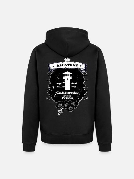 Alcatraz - Unisex Premium Organic Zip Hoodie - black