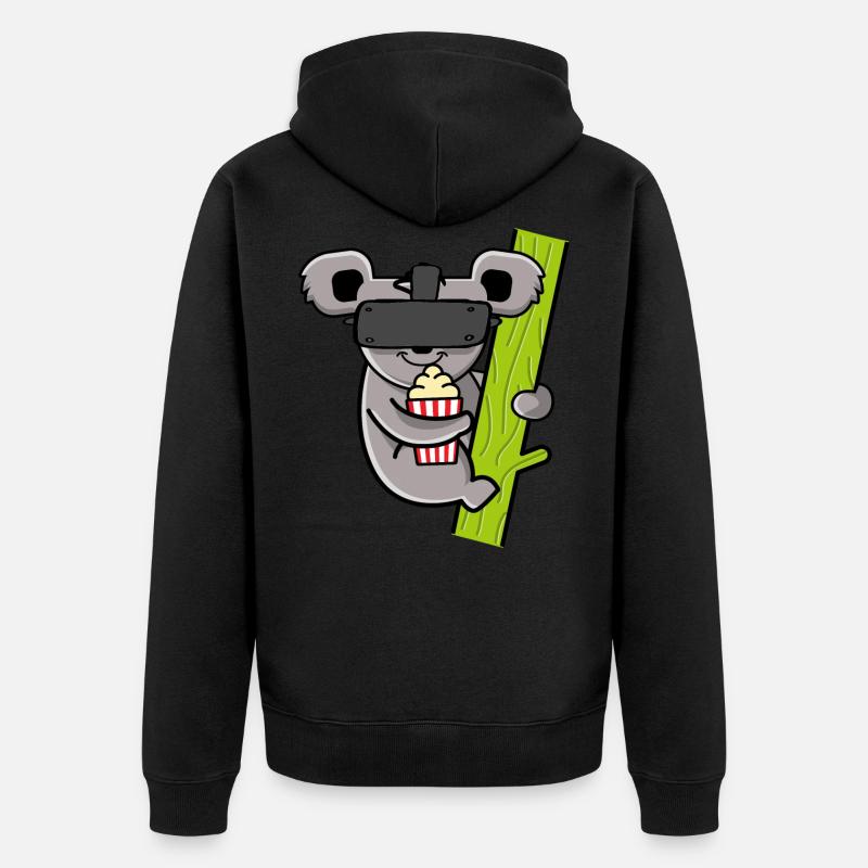 KOALA VR - Veste à capuche bio Premium Unisexe - noir