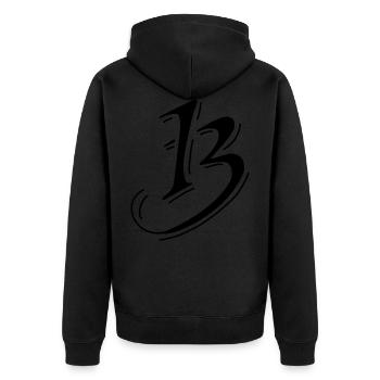 13 Number number number - Unisex Premium Organic Zip Hoodie - black - Back - Nico (187cm)