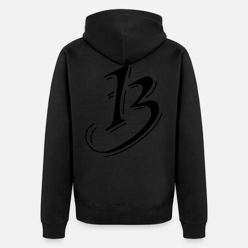 13 Chiffre - Veste à capuche bio Premium Unisexe - noir