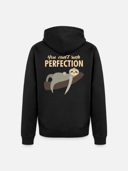 sloth - Unisex Premium Organic Zip Hoodie - black