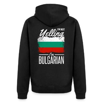 Bulgarie - Veste à capuche bio Premium Unisexe - noir - Dos - Nico (187cm)