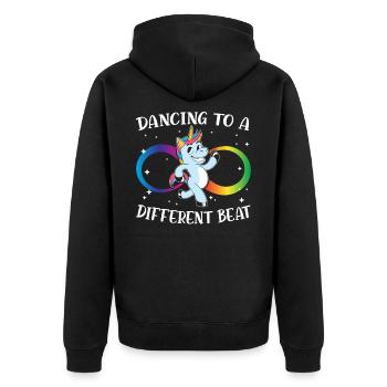 Danser Vers Un Autre Beat Neurodiversität TDAH - Veste à capuche bio Premium Unisexe - noir - Dos - Nico (187cm)