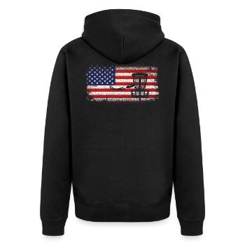 Disc Golf USA Discgolfais Frisbee Frolf - Veste à capuche bio Premium Unisexe - noir - Dos - Nico (187cm)