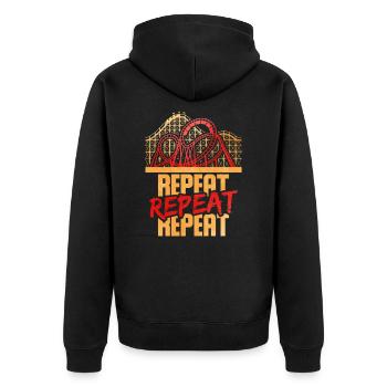 Roller coaster Funny roller coaster gift roller coaster - Unisex Premium Organic Zip Hoodie - black - Back - Nico (187cm)