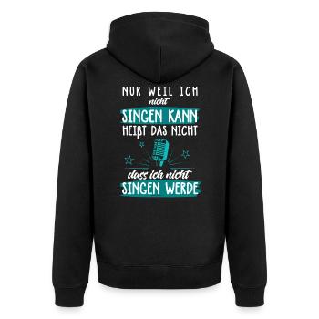 Karaoké Chanteur Chanteur Musique Chantant Microphone Bar - Veste à capuche bio Premium Unisexe - noir - Dos - Nico (187cm)