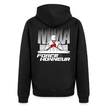 MMA - Veste à capuche bio Premium Unisexe - noir - Dos - Nico (187cm)