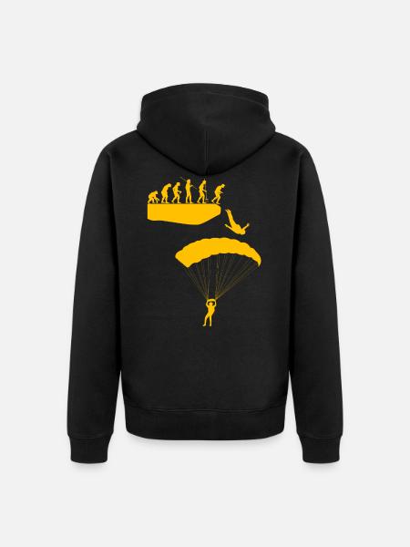 Evolution Paragliding Paraglide Gleitschirmfliegen - Unisex Premium Organic Zip Hoodie - black