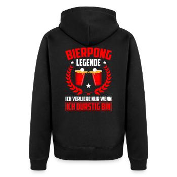 Drôle de bièrepong légende de bière Pong cadeau - Veste à capuche bio Premium Unisexe - noir - Dos - Nico (187cm)