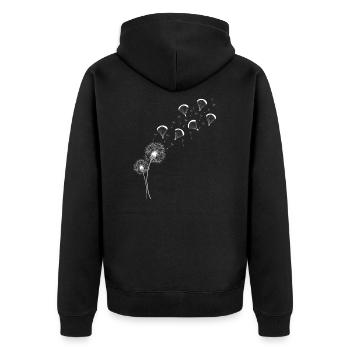 Paragliding Pusteblume Women Gift Summerlich - Unisex Premium Organic Zip Hoodie - black - Back - Nico (187cm)
