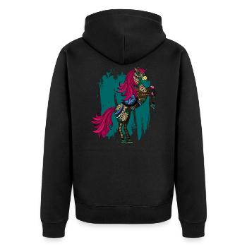Cheval cheval amoureux de chevaux cadeau cheval équitation - Veste à capuche bio Premium Unisexe - noir - Dos - Nico (187cm)