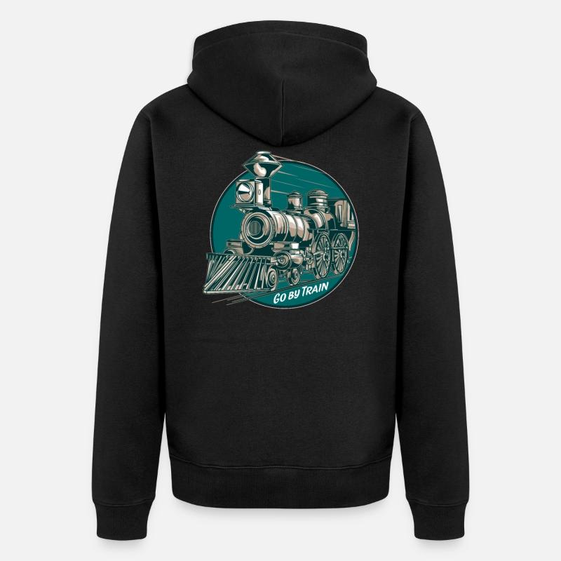 Train - Veste à capuche bio Premium Unisexe - noir