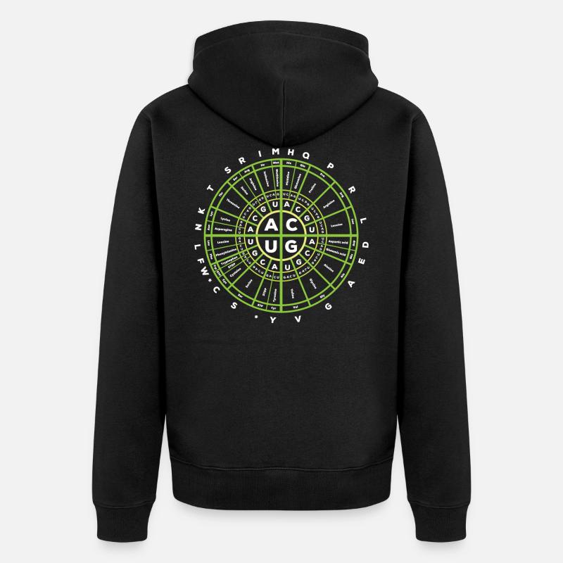 Code génétique Biologie - Veste à capuche bio Premium Unisexe - noir
