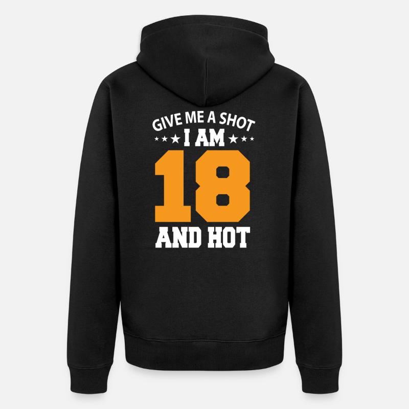 18e anniversaire - Veste à capuche bio Premium Unisexe - noir