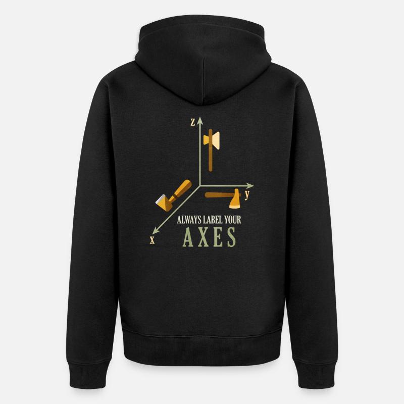 Maths - Veste à capuche bio Premium Unisexe - noir