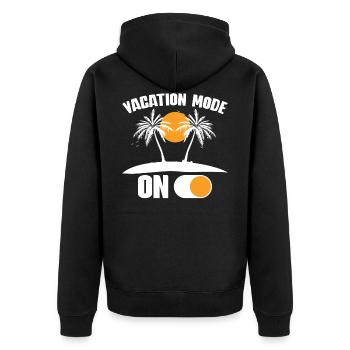 Vacation Mode On - un sort amusant pour les vacanciers - Veste à capuche bio Premium Unisexe - noir - Dos - Nico (187cm)