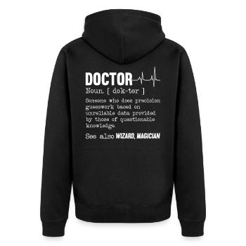 Magicien de médecine de définition de docteur - Veste à capuche bio Premium Unisexe - noir - Dos - Nico (187cm)