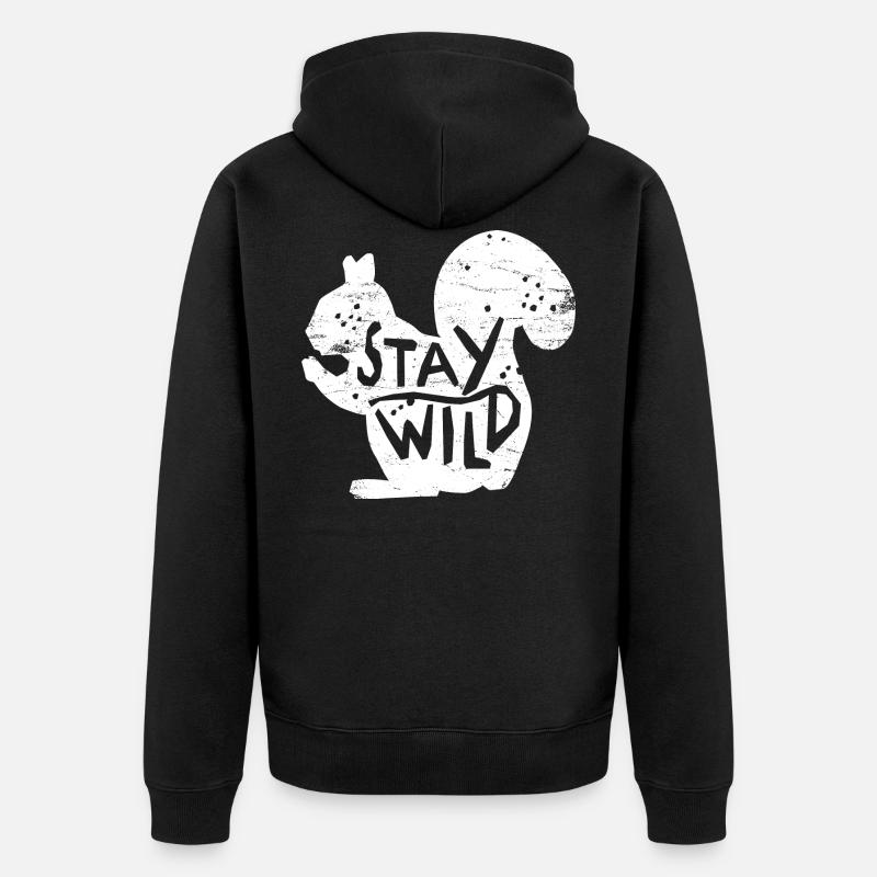 Écureuils - Veste à capuche bio Premium Unisexe - noir