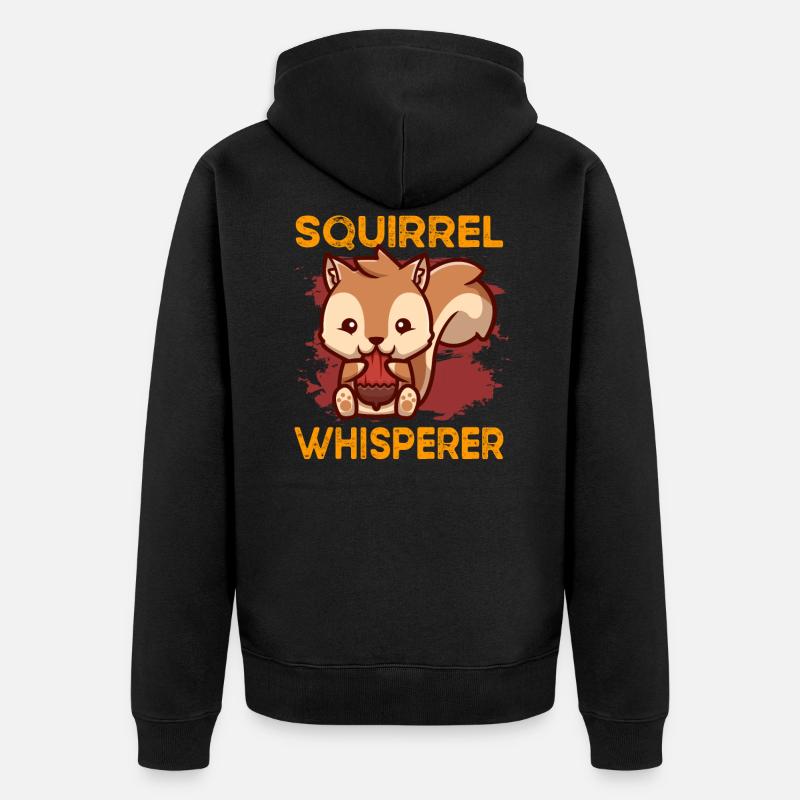 Écureuils - Veste à capuche bio Premium Unisexe - noir