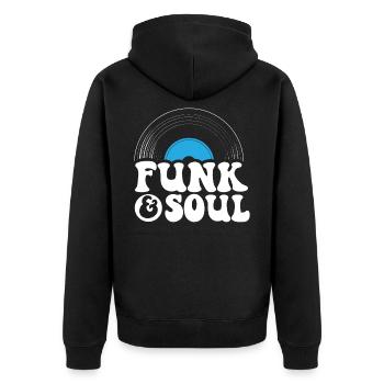 Funk Et Soul Musiciens Compositeur - Veste à capuche bio Premium Unisexe - noir - Dos - Nico (187cm)