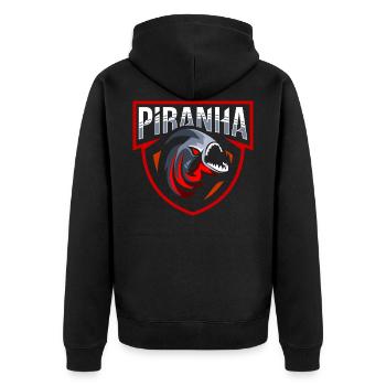 Piranha Piranhas Piranha-Liebhaber-Shirt Lustige P - Unisex Premium Bio Zip Hoodie - Schwarz - Hinten - Nico (187cm)