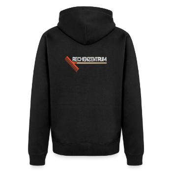 Gärtner - Unisex Premium Bio Zip Hoodie - Schwarz - Hinten - Nico (187cm)