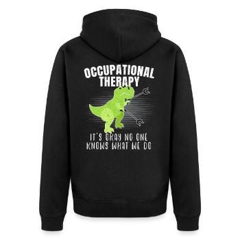 Ergothérapie des dinosaures Ergothérapeute - Veste à capuche bio Premium Unisexe - noir - Dos - Nico (187cm)