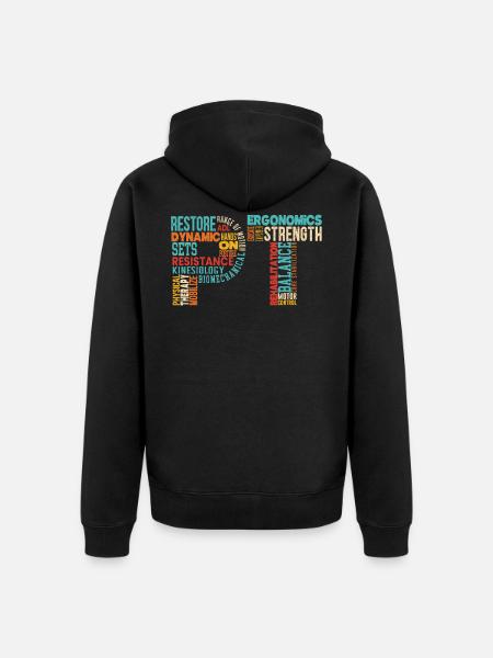 PT Physiotherapist Physiotherapy - Unisex Premium Organic Zip Hoodie - black